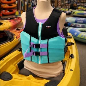 Speedo Women's Swim Vest - Black, Teal & Lavender